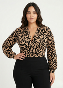 Blusa Mayatex Corta Manga Larga Estampad