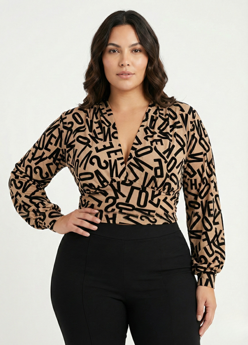 Blusa Mayatex Corta Manga Larga Estampad