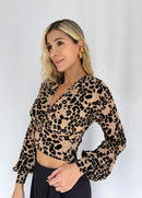 Blusa Mayatex Corta Manga Larga Estampad