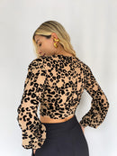 Blusa Mayatex Corta Manga Larga Estampad