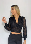 Blusa Mayatex Corta Manga Larga Estampad