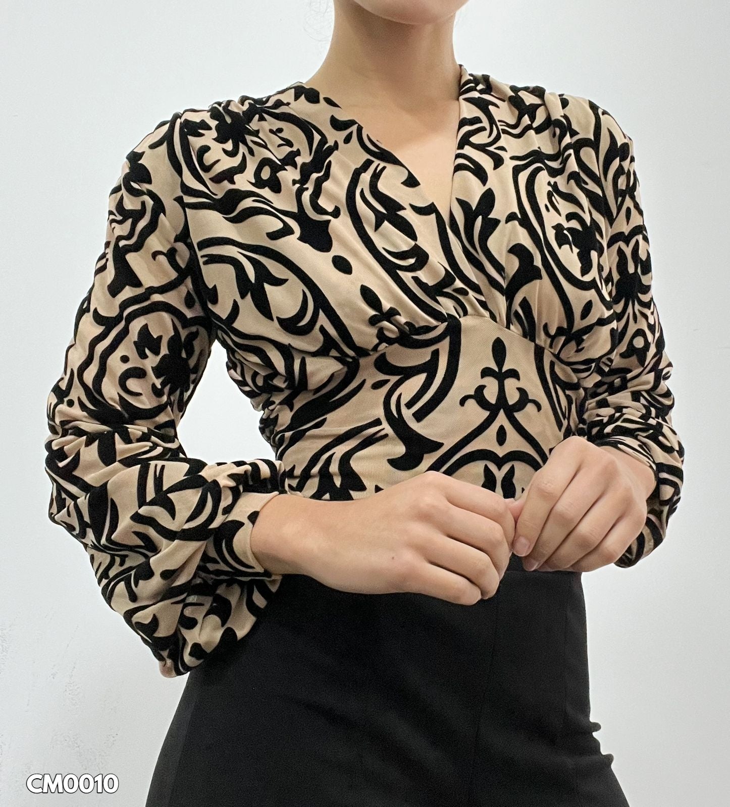 Blusa Mayatex Corta Manga Larga Estampad