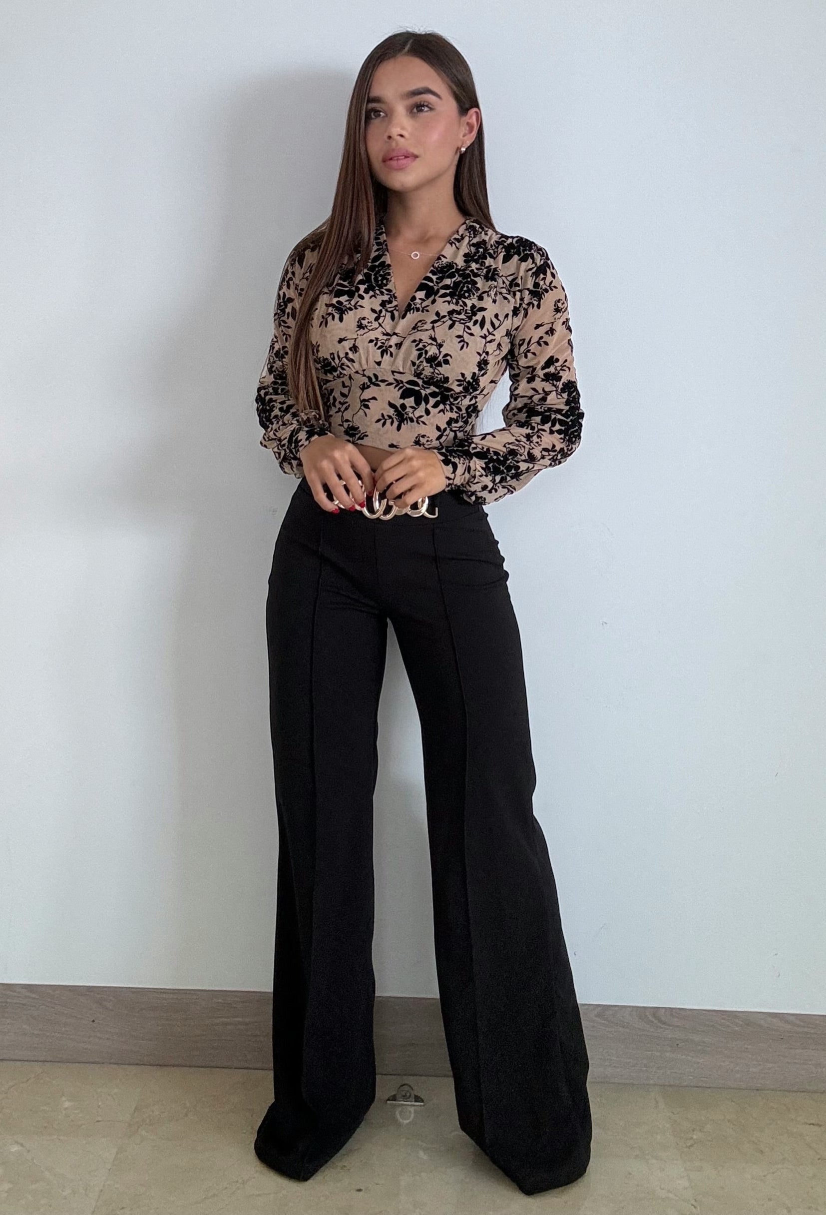 Blusa Mayatex Corta Manga Larga Estampad