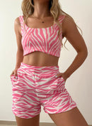 Short Estampado Cebra Corto