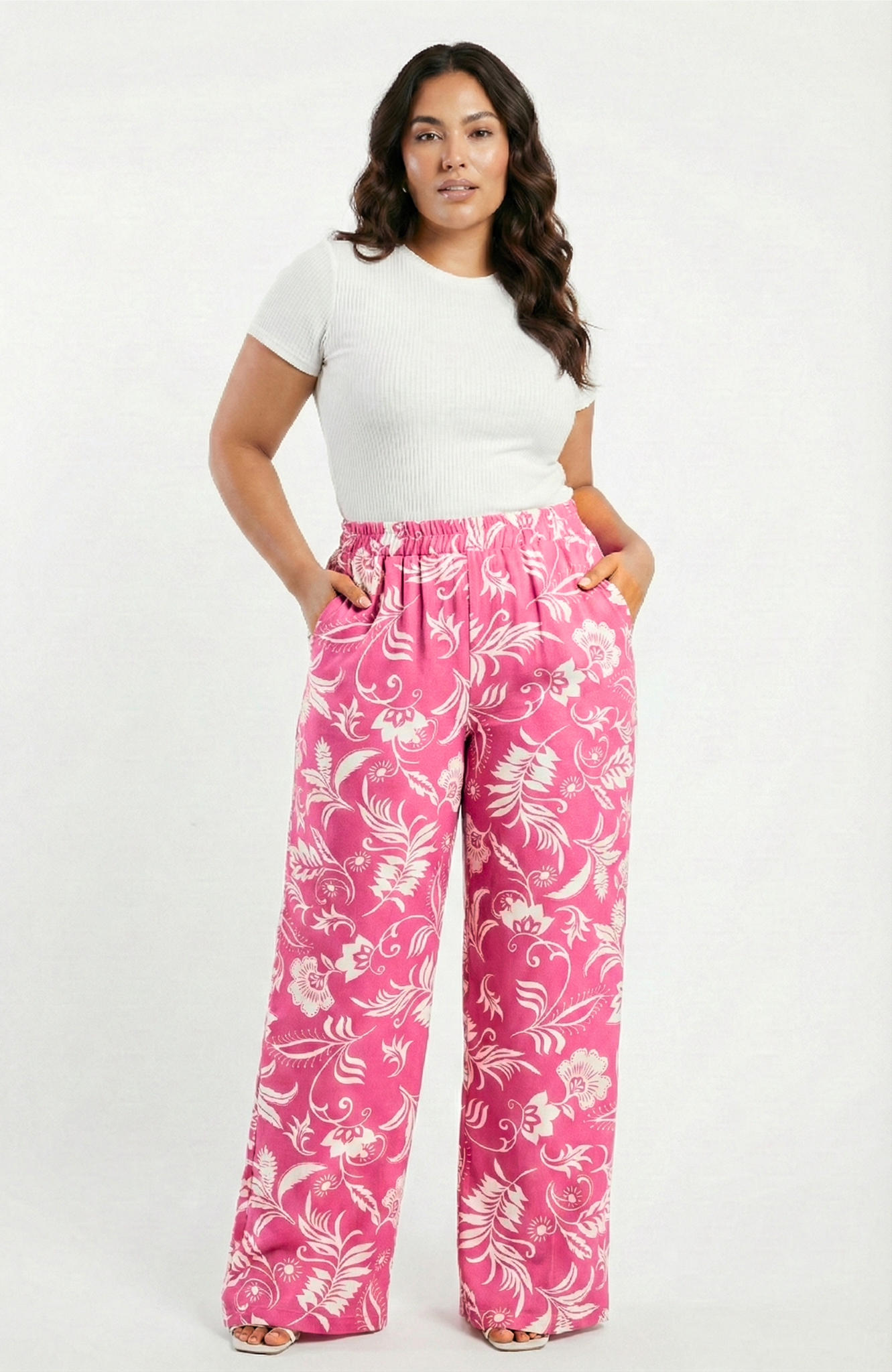 Pantalon Bota Ancha Estampado Plus