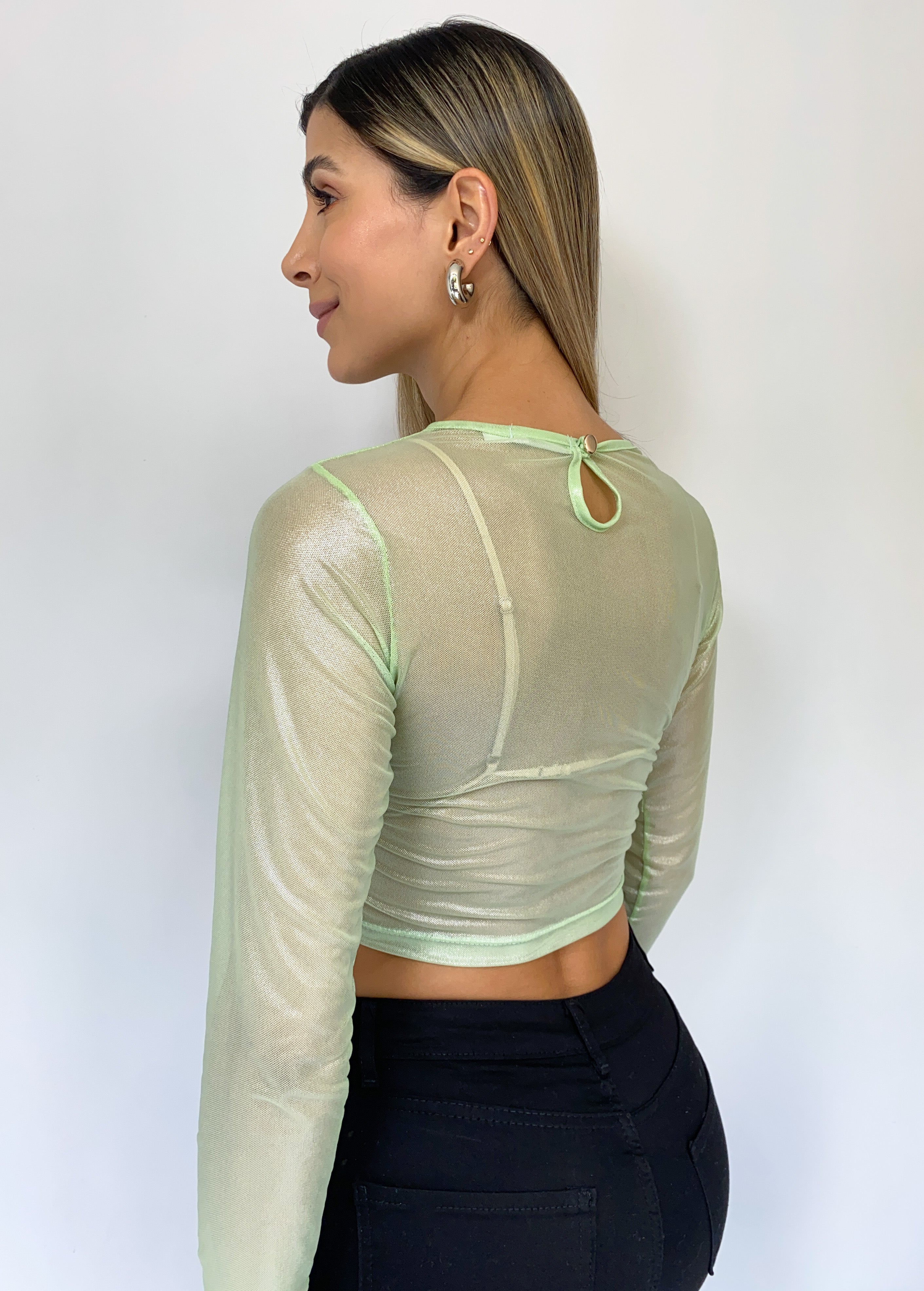 Blusa Manga Larga Mayatex Brillo