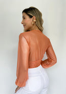 Blusa Fajon Manga Larga Brillo