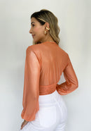 Blusa Fajon Manga Largo Brillo