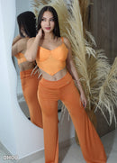 Pantalon Unicolor Palazzo