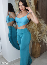 Pantalon Unicolor Palazzo