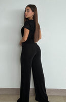 Pantalon Unicolor Palazzo