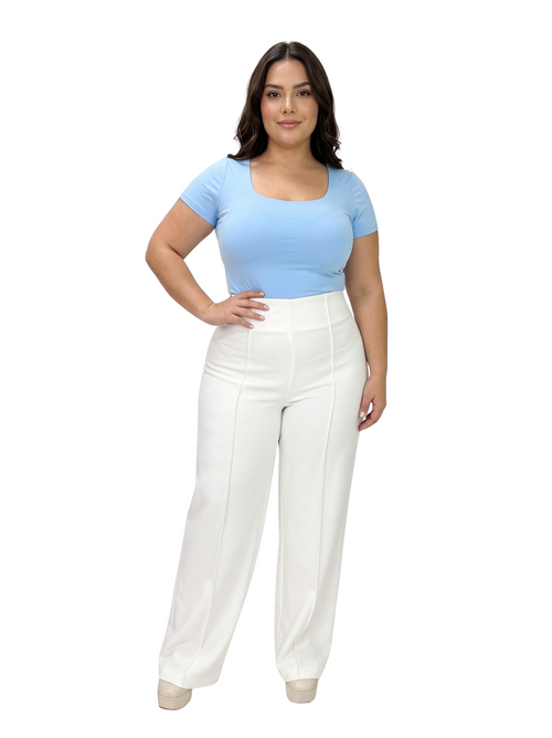 Pantalon Tiro Alto Vena Delantera Plus