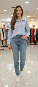 Camisera Manga Larga Estampada Rayas