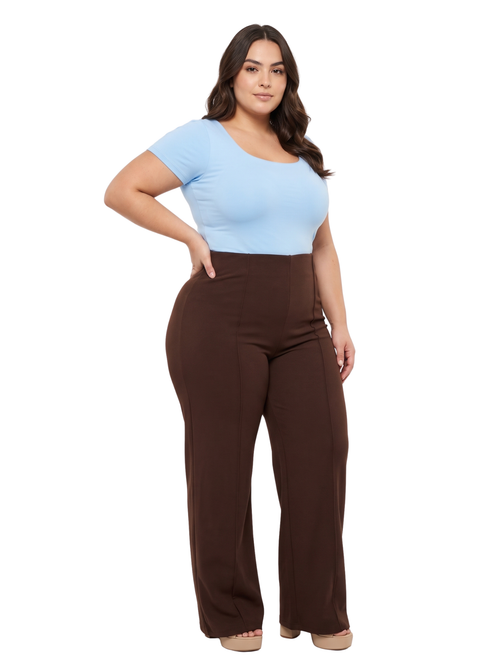 Pantalon Tiro Alto Vena Delantera Plus