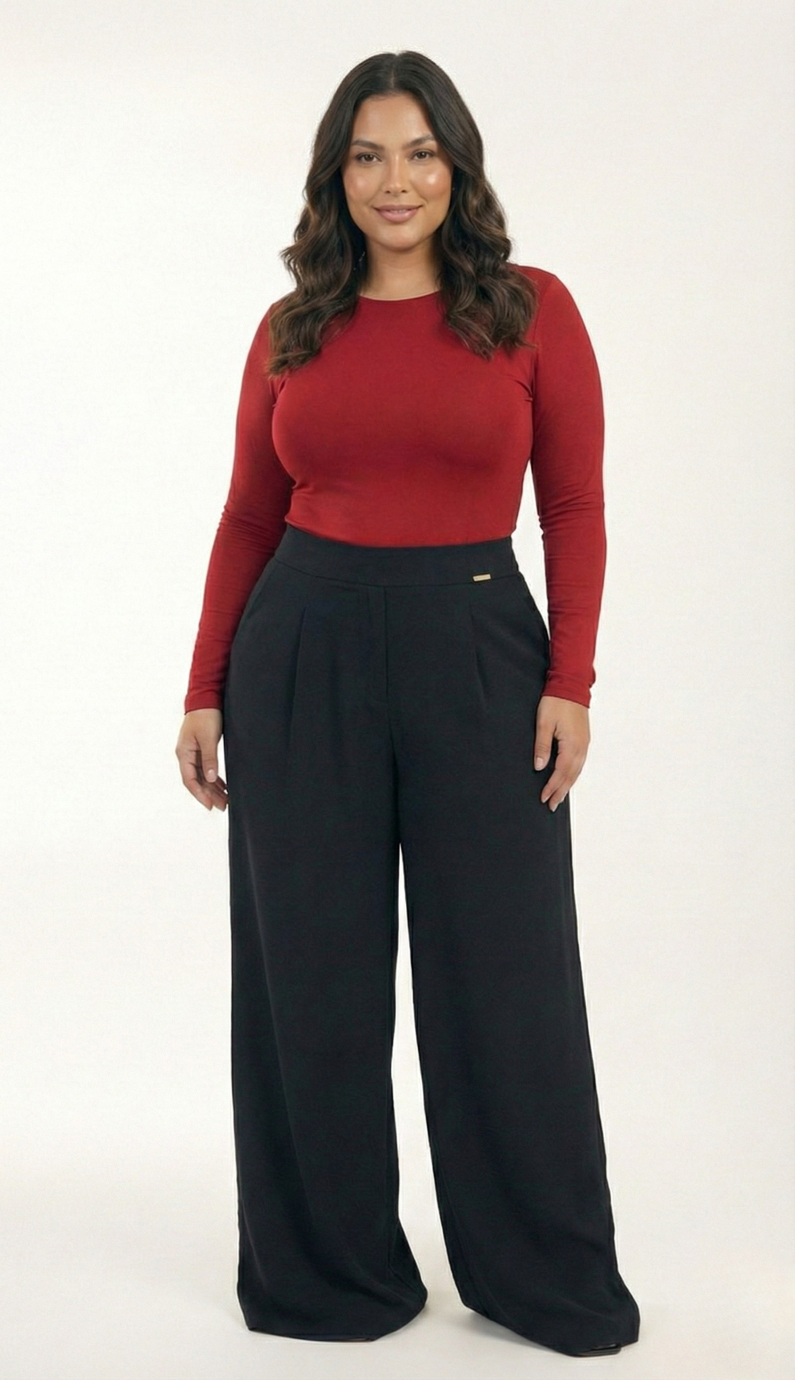 Pantalon Palazo Resorte En Posterior Plu