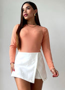 Body Manga Larga Unicolor