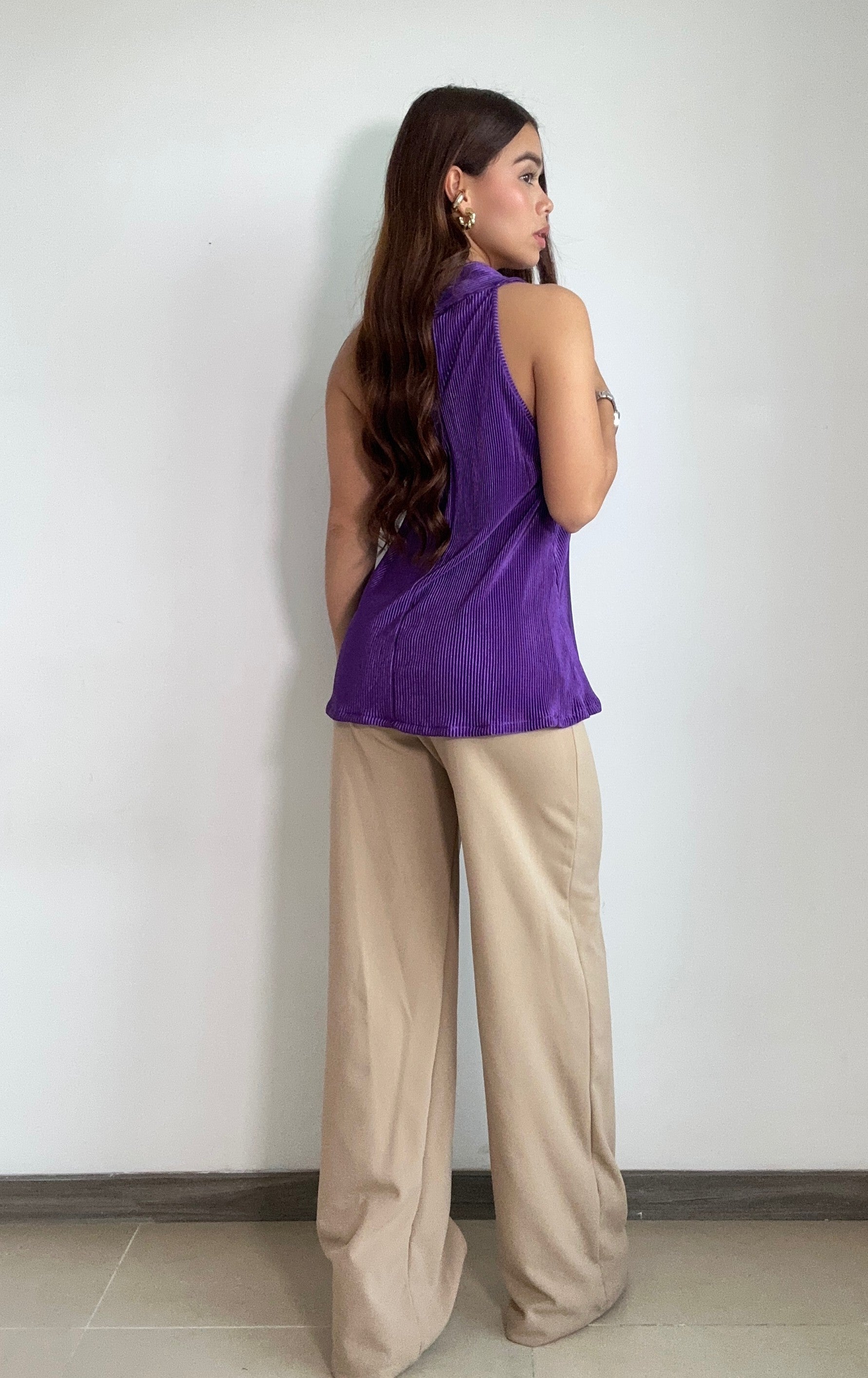 Blusa Manga Sisa Cuello Herraje