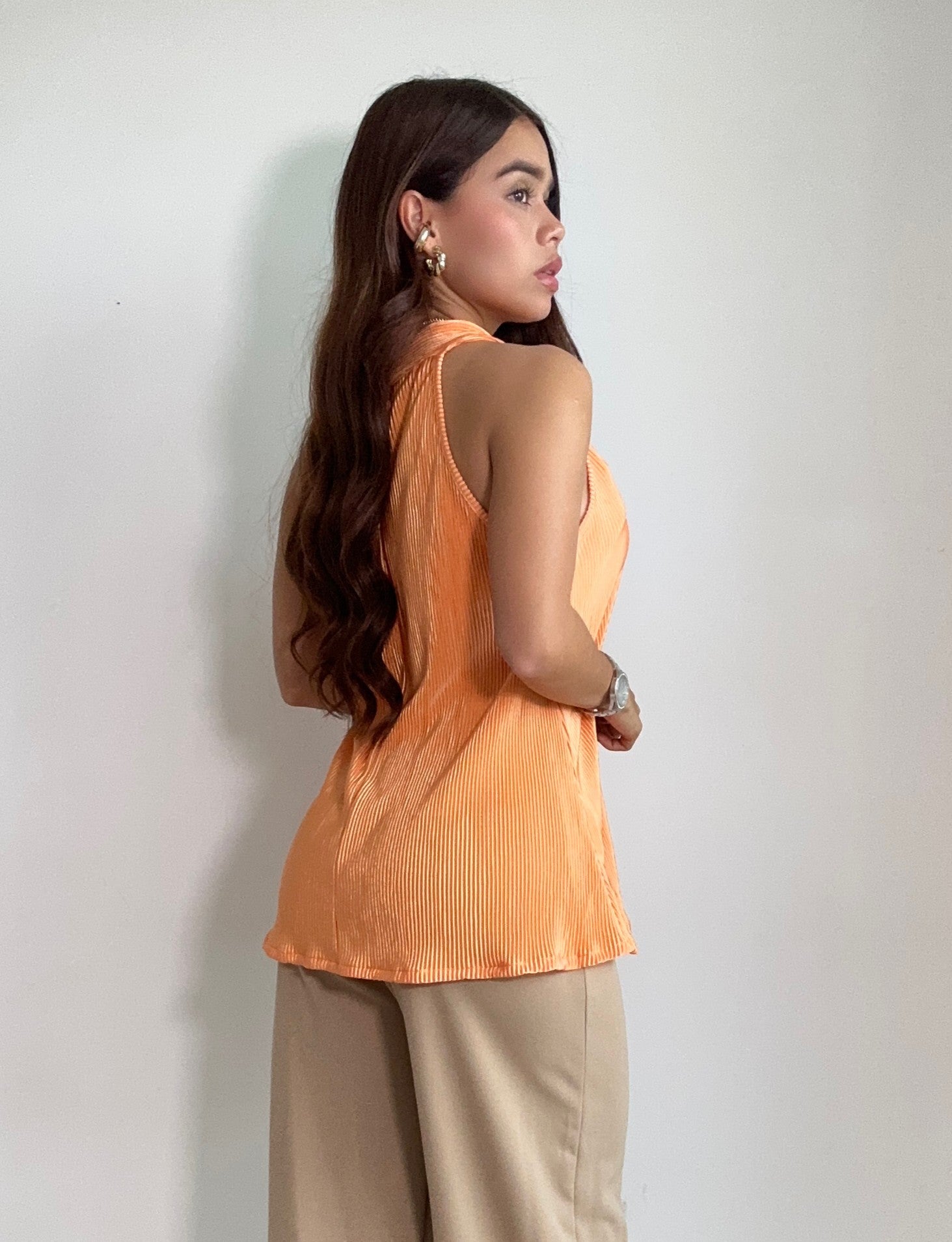 Blusa Manga Sisa Cuello Herraje