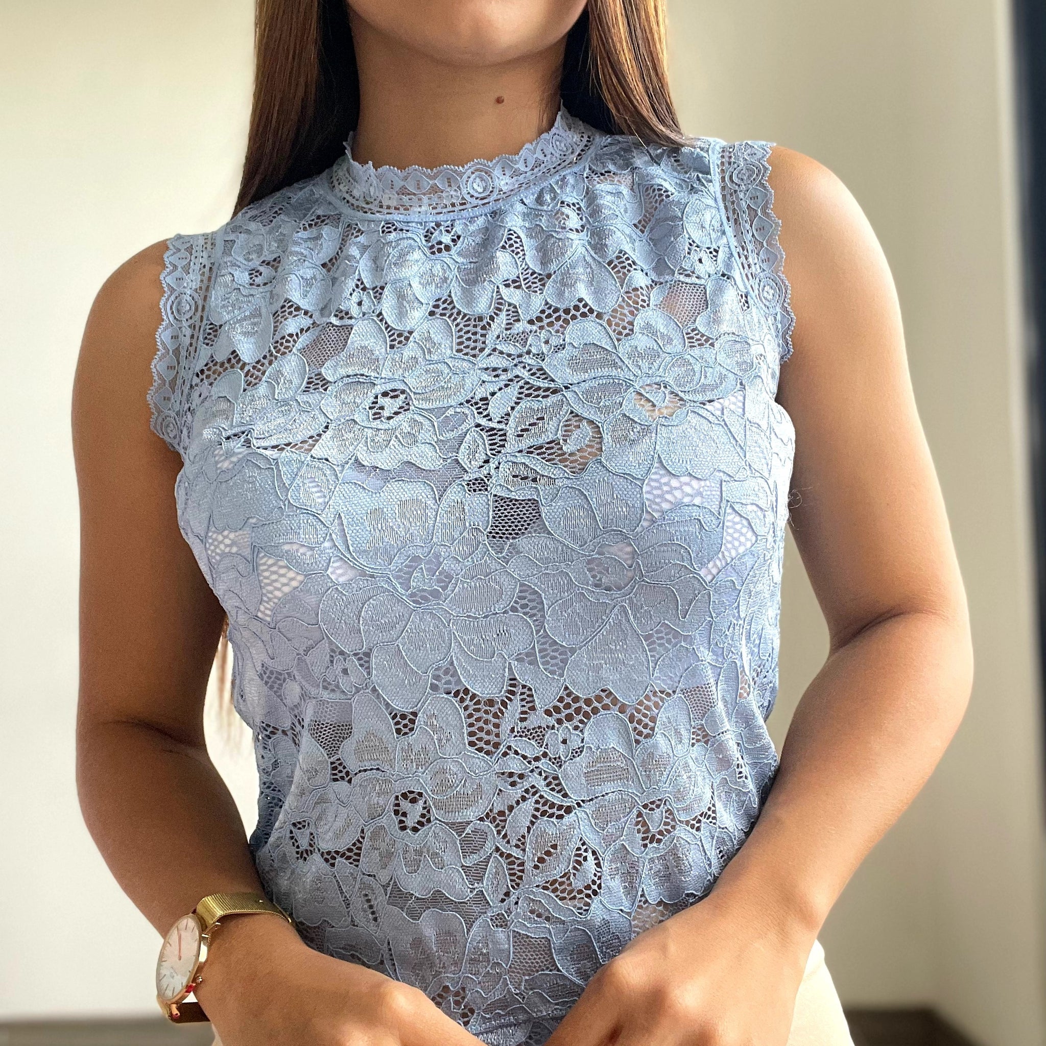 Blusa Maga Sisa Encaje Unicolor