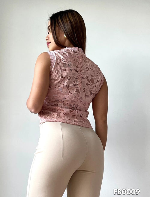 Blusa Maga Sisa Encaje Unicolor
