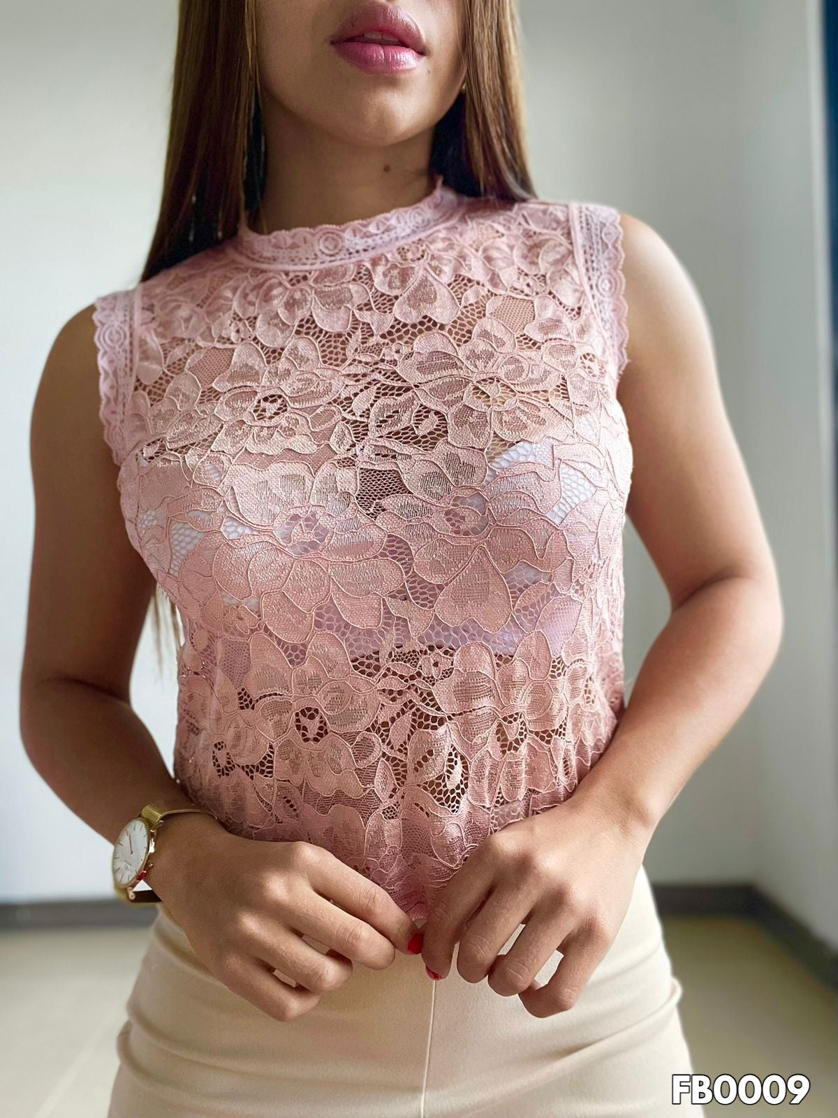 Blusa Maga Sisa Encaje Unicolor