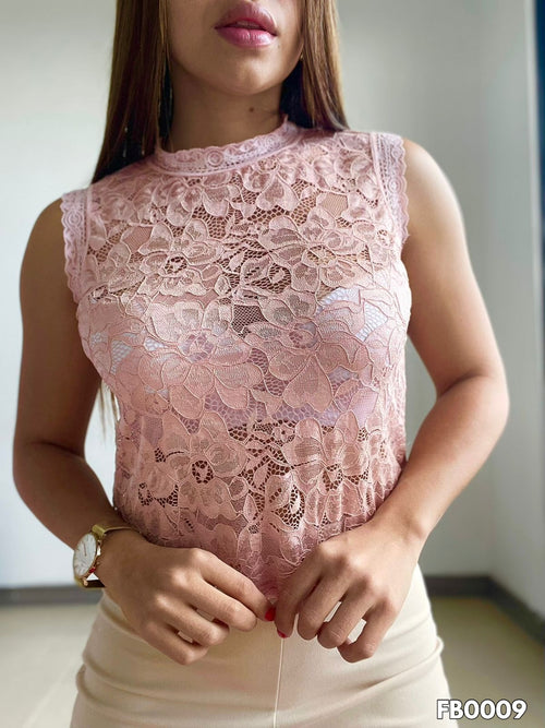 Blusa Maga Sisa Encaje Unicolor