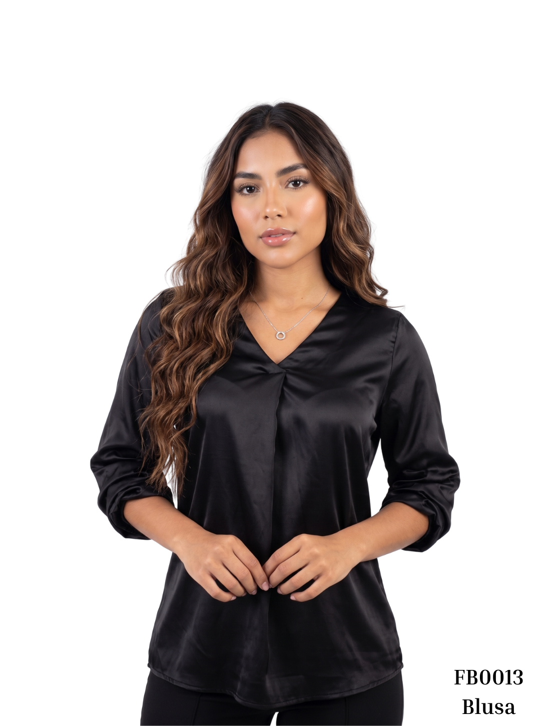 Blusa Cuello V Manga Larga