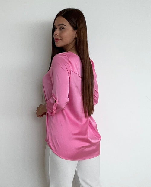 Blusa Cuello V Manga Larga