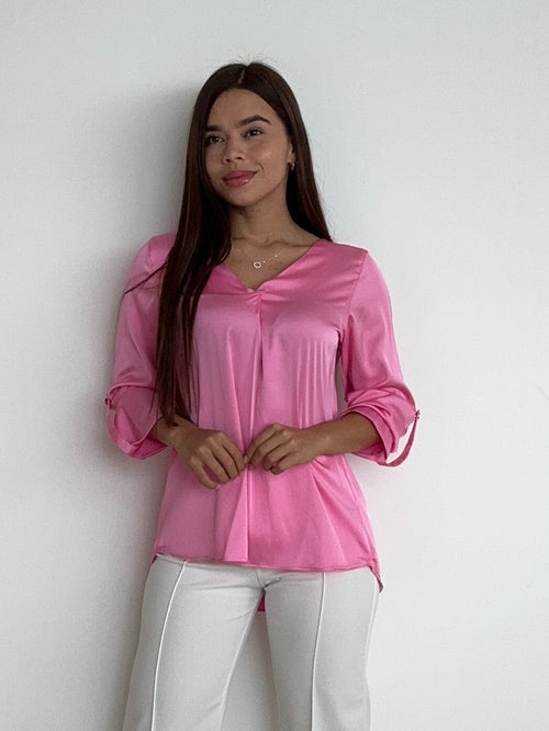 Blusa Cuello V Manga Larga