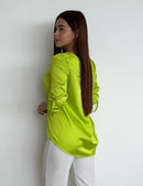 Blusa Cuello V Manga Larga