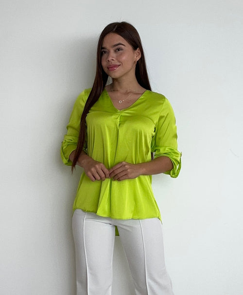 Blusa Cuello V Manga Larga