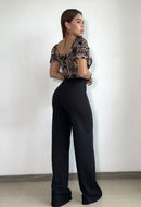 Blusa Corta Escote Corazon Manga Corta