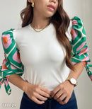 Blusa Manga Globo Estampada