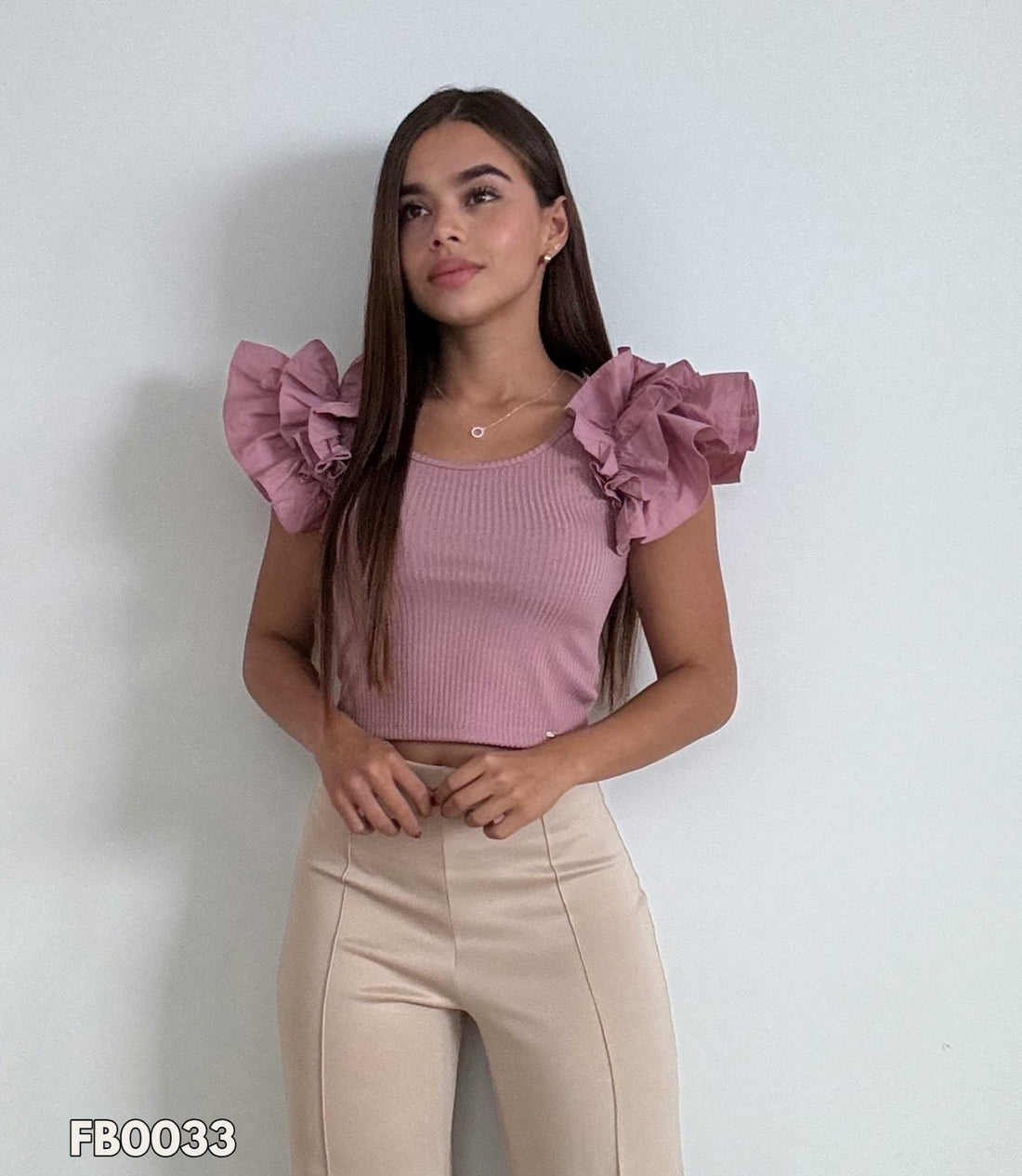 Blusa Rib Boleros Dobles Laterales