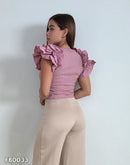 Blusa Rib Boleros Dobles Laterales