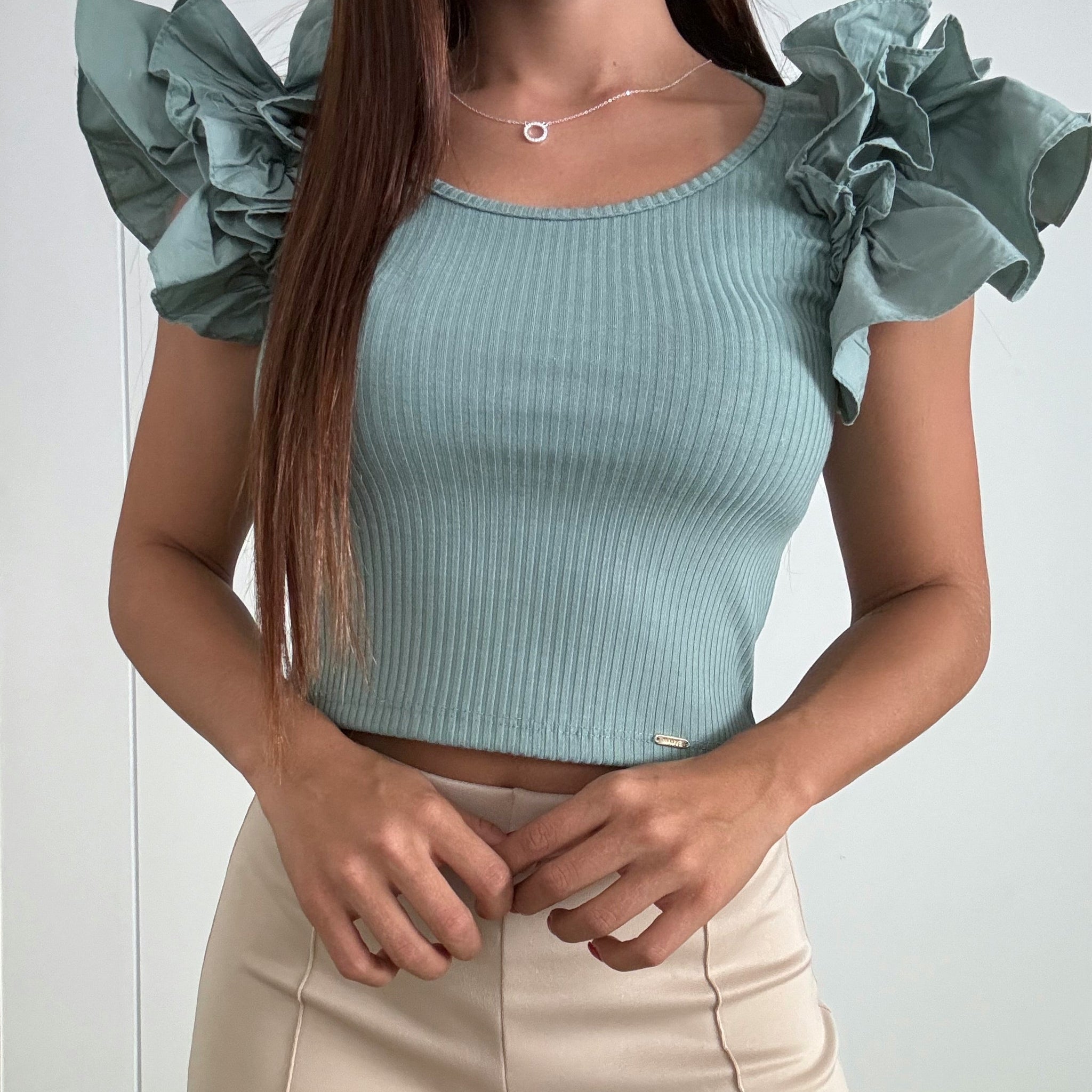 Blusa Rib Boleros Dobles Laterales
