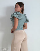 Blusa Rib Boleros Dobles Laterales