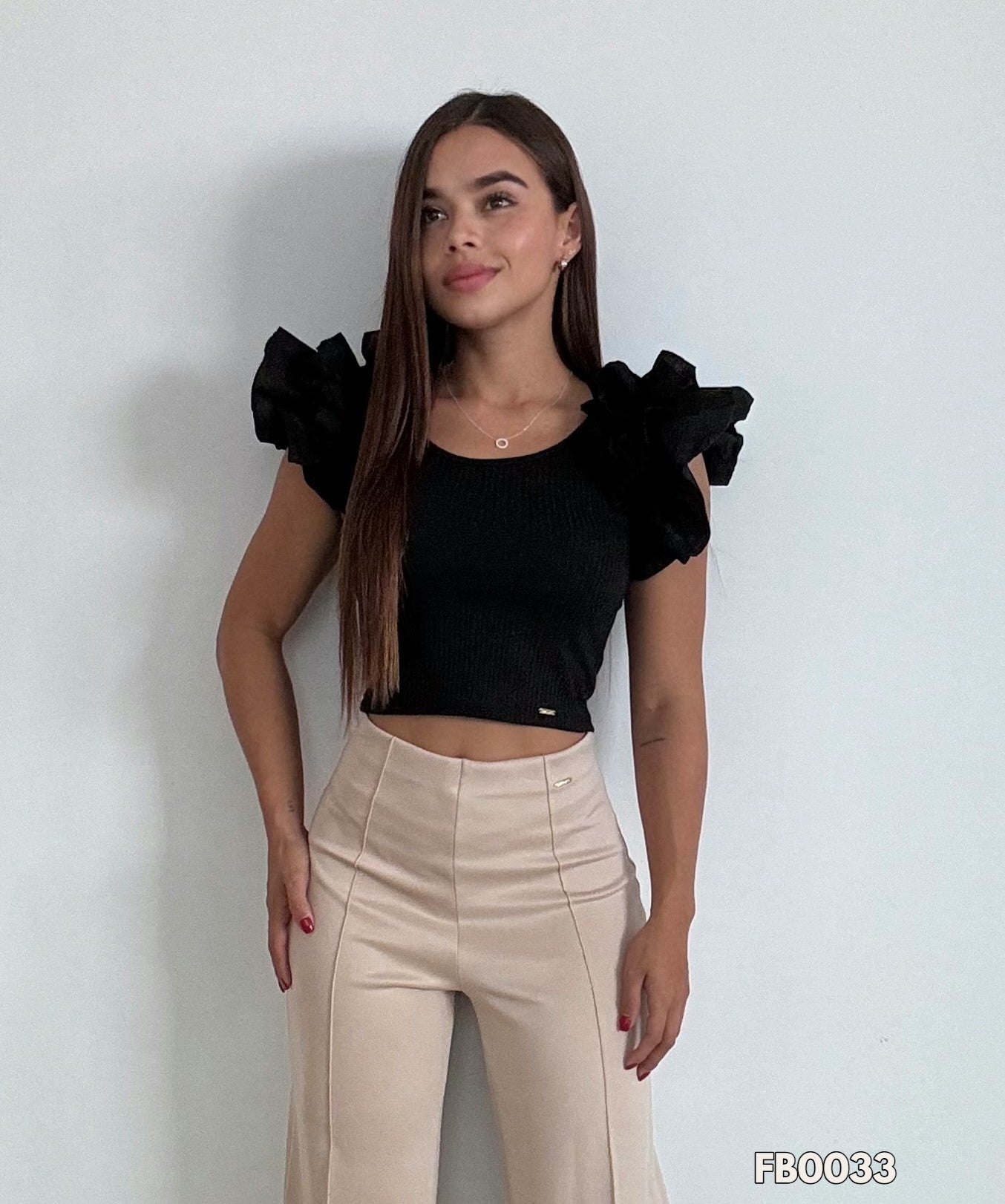Blusa Rib Boleros Dobles Laterales