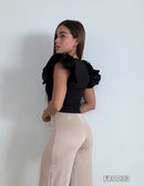 Blusa Rib Boleros Dobles Laterales