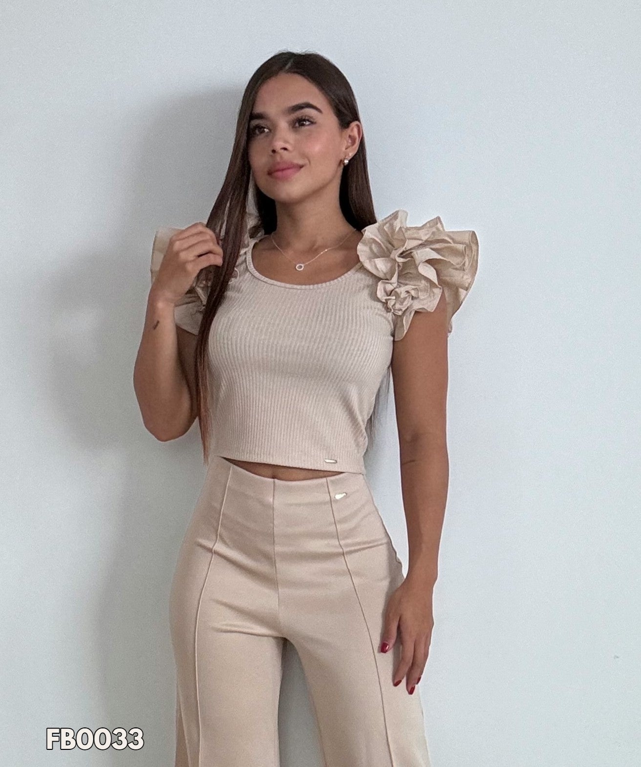 Blusa Rib Boleros Dobles Laterales