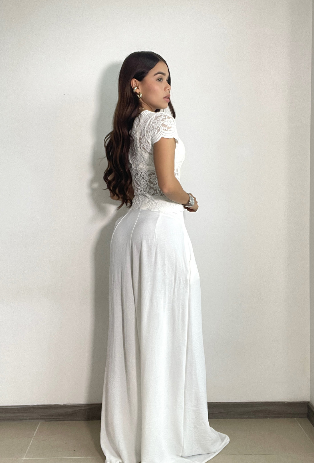 Blusa Manga Corta Blonda