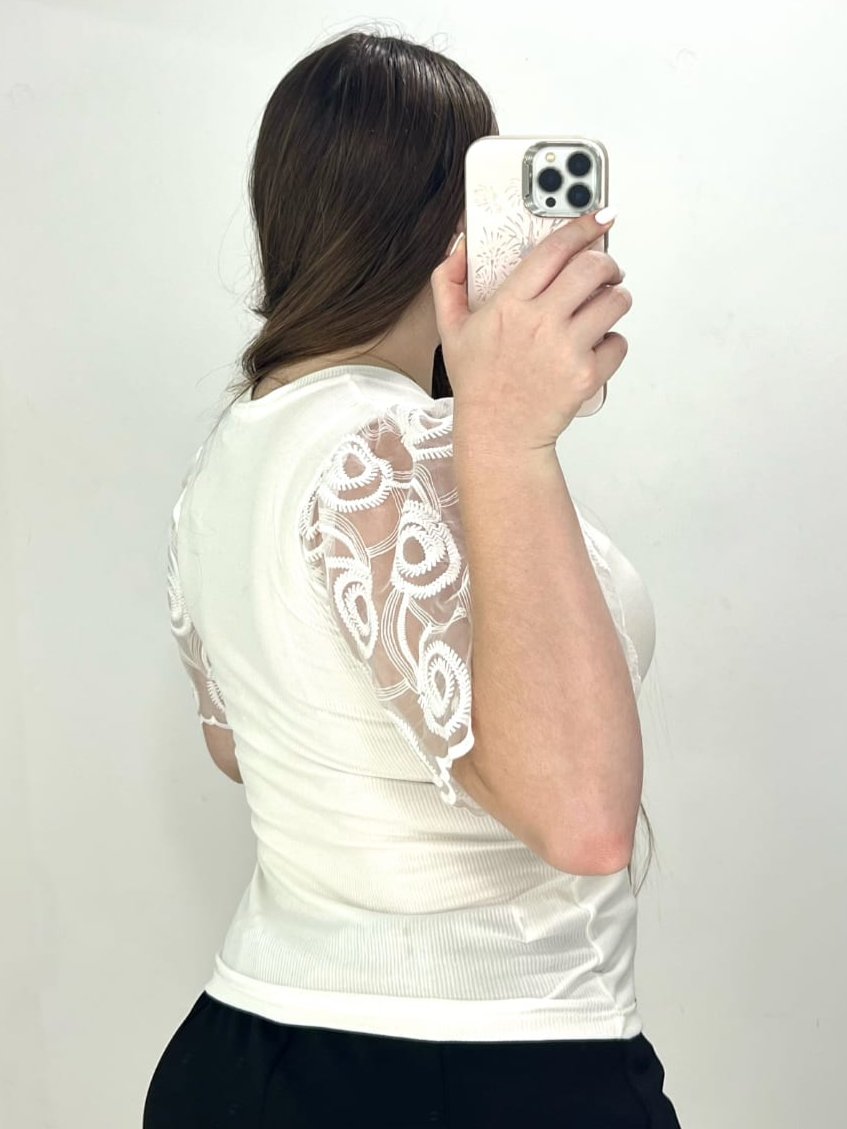 Blusa Manga Corta Puno Mora