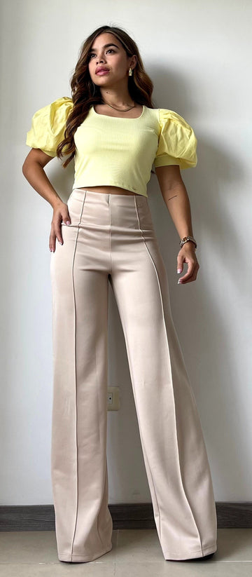 Blusa Escote Cuadrado Manga Polelina