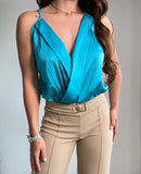 Body Tiras Cuello V Satin