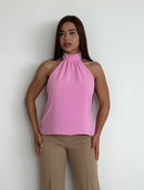 Blusa Manga Sisa Cuello Alto