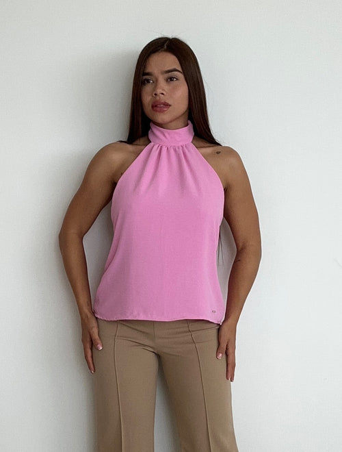 Blusa Manga Sisa Cuello Alto