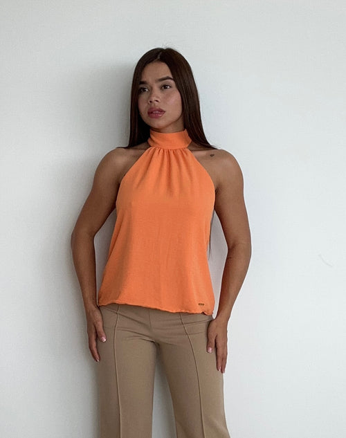 Blusa Manga Sisa Cuello Alto