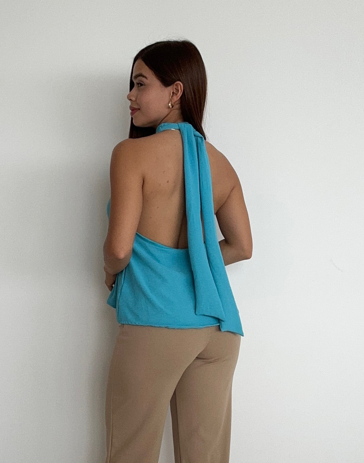 Blusa Manga Sisa Cuello Alto