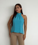 Blusa Manga Sisa Cuello Alto