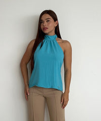 Blusa Manga Sisa Cuello Alto